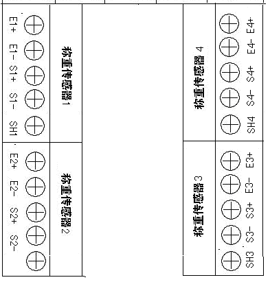 GZD300稱重傳感器接線端子示意圖